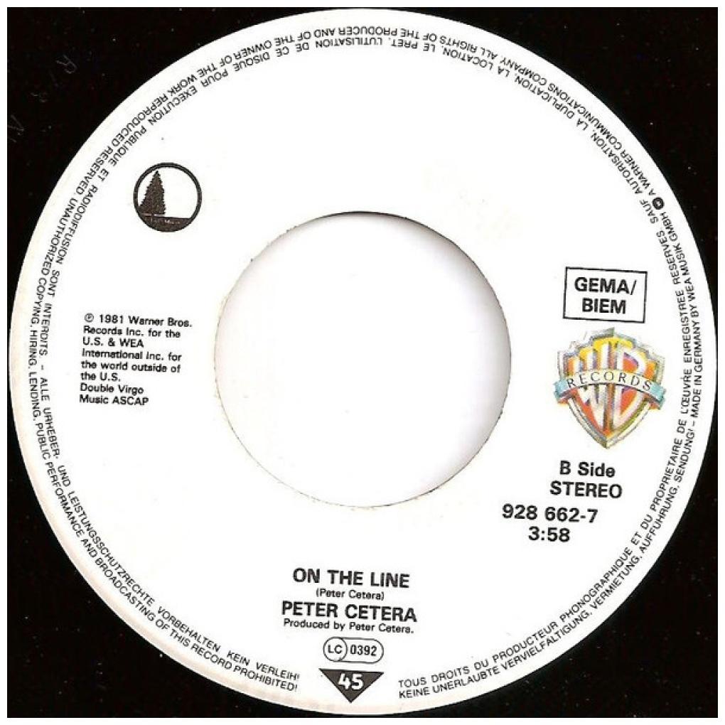 PETER CETERA - GLORY OF LOVE (THEME FROM KARATE KID PART II) | 7" SINGLE USADO