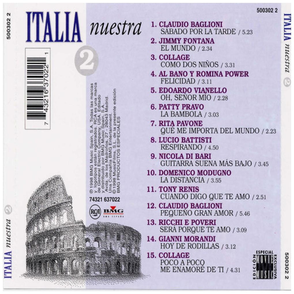 VARIOS - ITALIA NUESTRA 2 | CD USADO