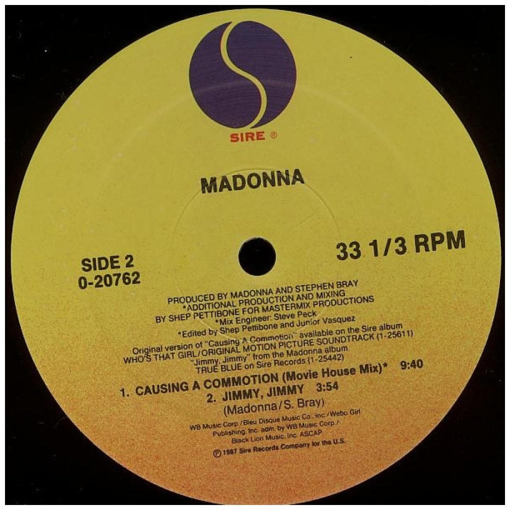 MADONNA - COUSING A COMMOTION | 12'' MAXI SINGLE USADO