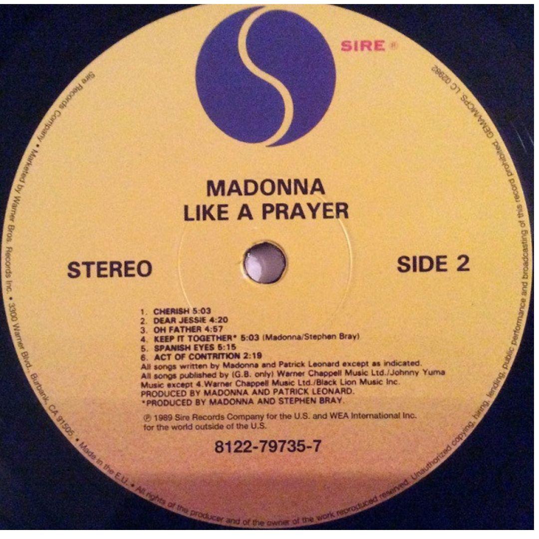 MADONNA - LIKE A PRAYER | VINILO