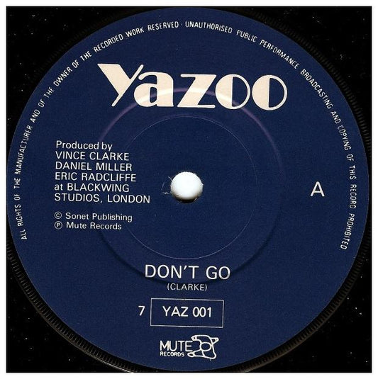 YAZOO - DON T GO | 7" SINGLE VINILO USADO
