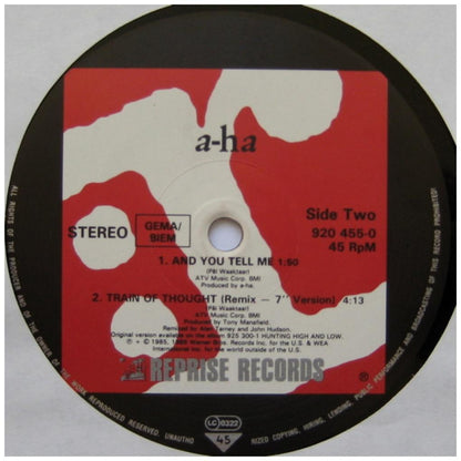 A-HA - TRAIN OF THOUGHT | 12'' MAXI SINGLE USADO