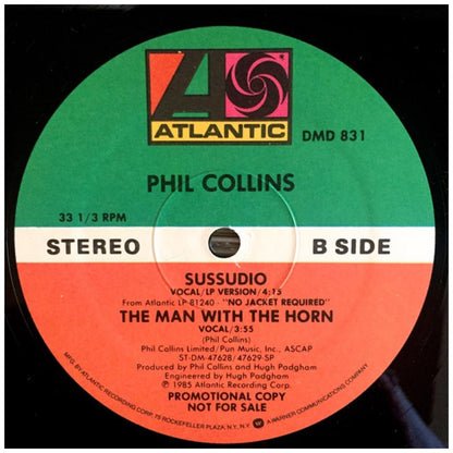 PHIL COLLINS - SUSSUDIO (PROMO COPY) | 12'' MAXI SINGLE USADO