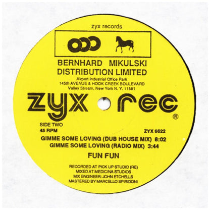 FUN FUN - GIMME SOME LOVING | 12'' MAXI SINGLE USADO
