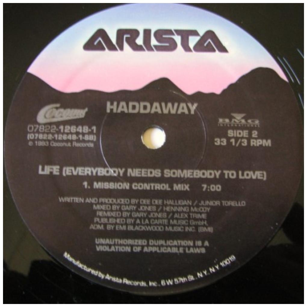 HADDAWAY - LIFE | 12'' MAXI SINGLE USADO