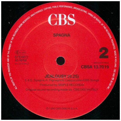 SPAGNA - EASY LADY | 12'' MAXI SINGLE USADO