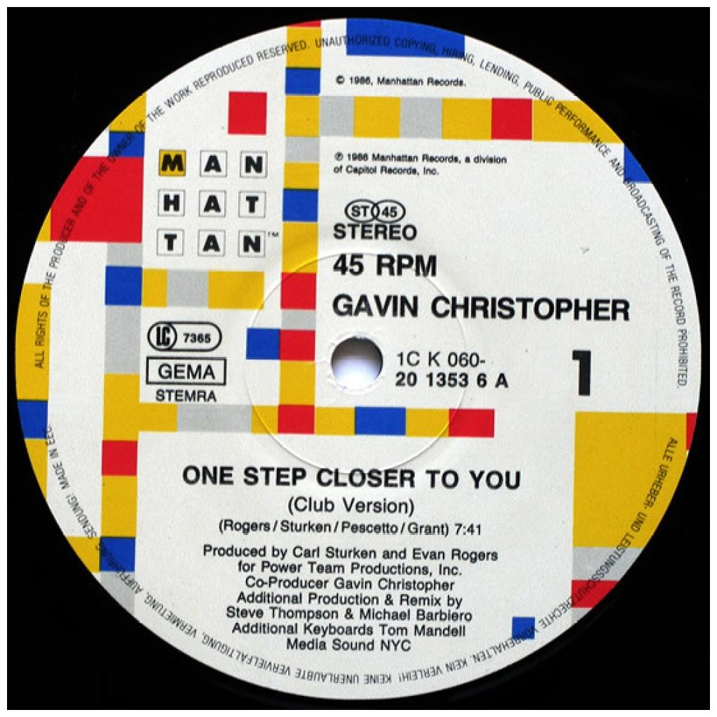 GAVIN CHRISTOPHER - ONE STEP CLOSER TO YOU | 12'' MAXI SINGLE USADO