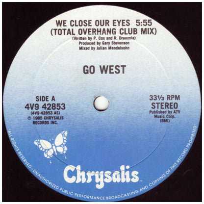 GO WEST - WE CLOSE OUR EYES | 12'' MAXI SINGLE USADO