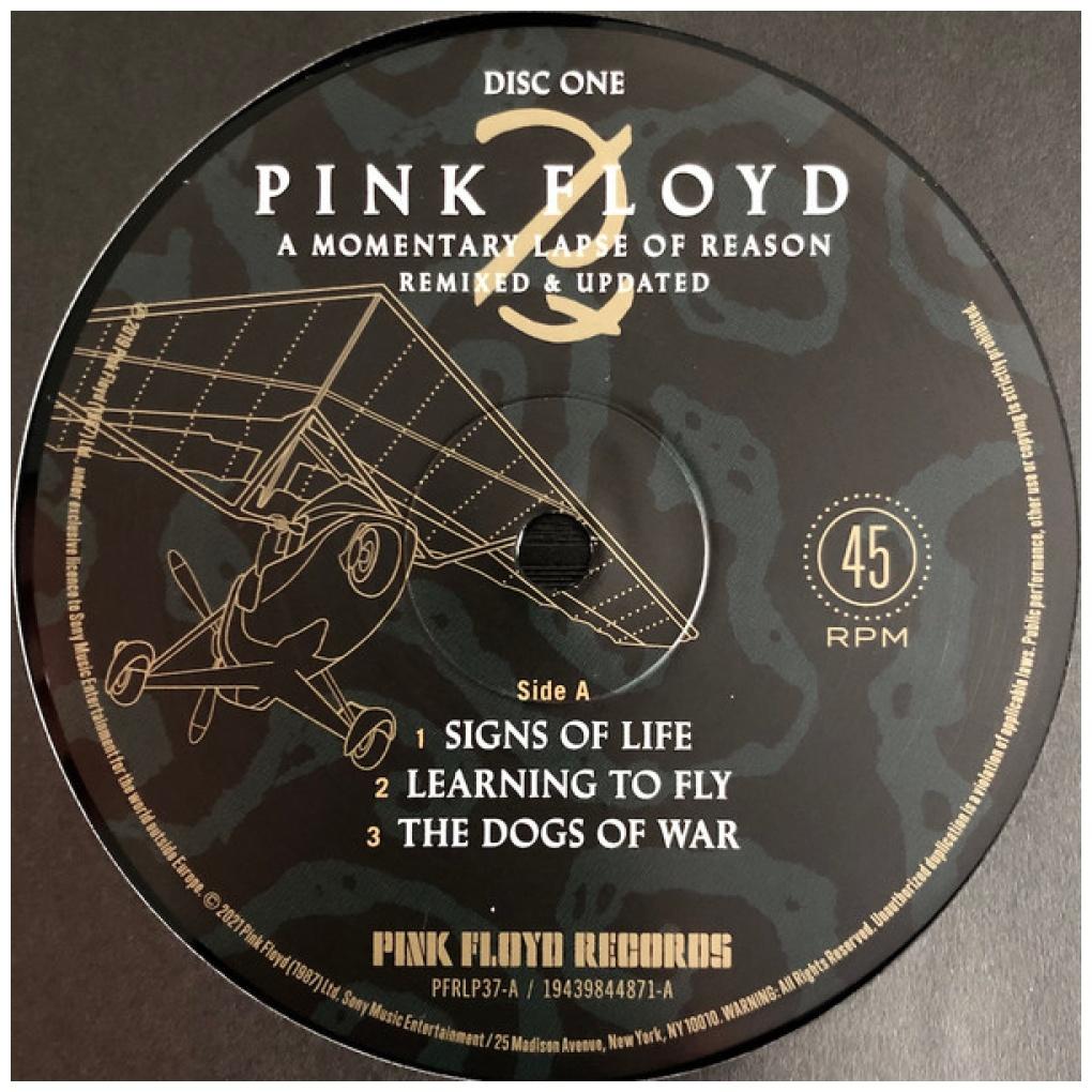 PINK FLOYD - A MOMENTARY LAPSE OF REASON (2LP) (REMIXED AND UPDATED) | VINILO