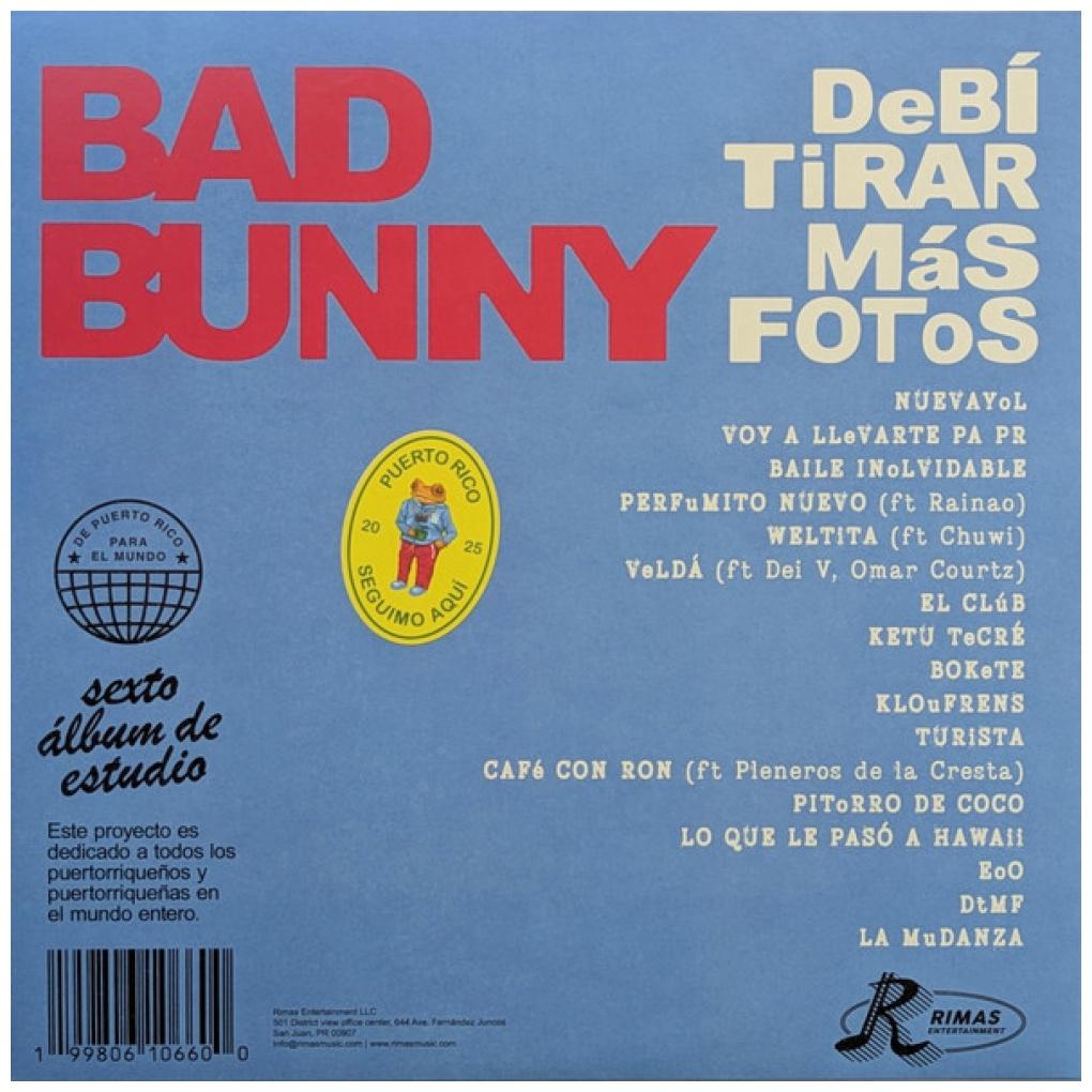 BAD BUNNY - DEBI TIRAR MAS FOTOS (2LP) (WHITE VINYL) | VINILO
