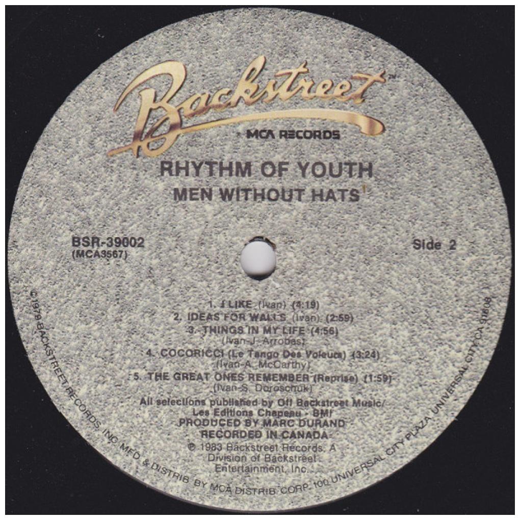 MEN WITHOUT HATS - RHYTHM OF YOUTH | VINILO USADO
