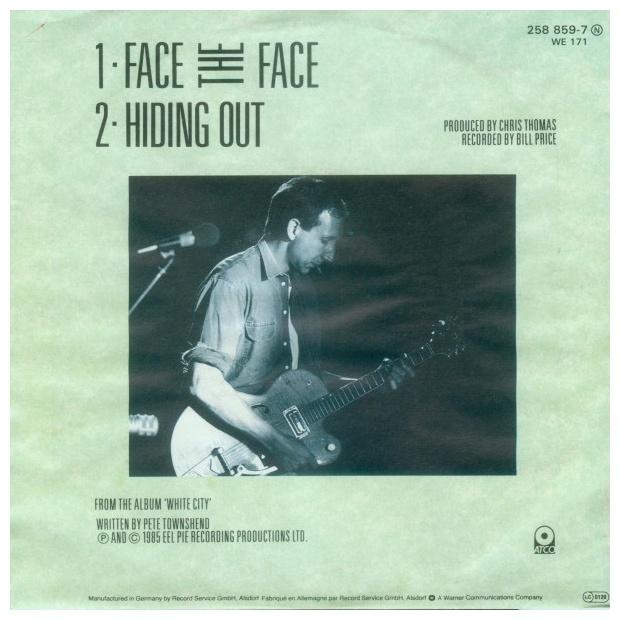 PETE TOWNSHEND - FACE THE FACE | 7   SINGLE VINILO USADO