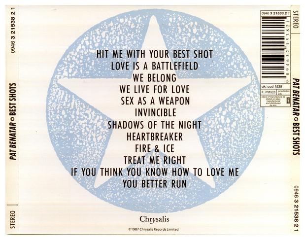PAT BENATAR - BEST SHOTS | CD