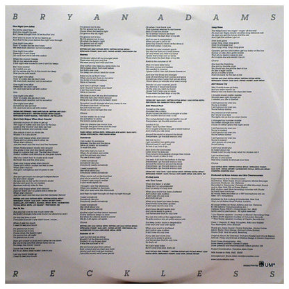 BRYAN ADAMS - RECKLESS (2LP) | VINILO