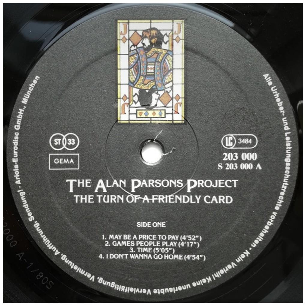 ALAN PARSONS PROJECT - THE TURN OF A FRIENDLY CARD | VINILO USADO