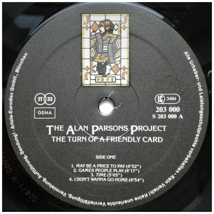ALAN PARSONS PROJECT - THE TURN OF A FRIENDLY CARD | VINILO USADO