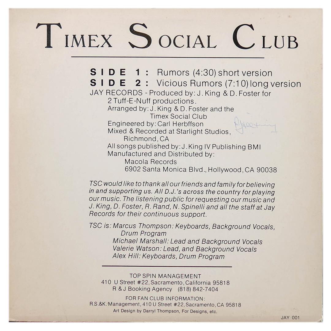 TIMES SOCIAL CLUB - RUMORS | 12" MAXI SINGLE USADO