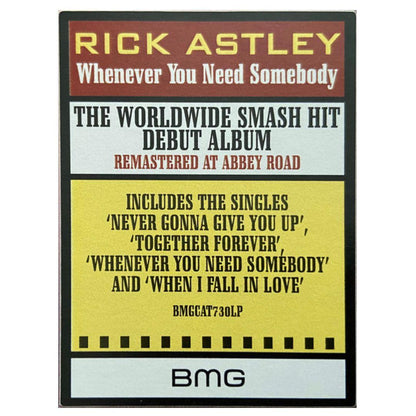 RICK ASTLEY - WHENEVER YOU NEED SOMEBODY (UK) | VINILO