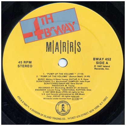 MARRS - PUMP UP THE VOLUME | 12'' MAXI SINGLE USADO