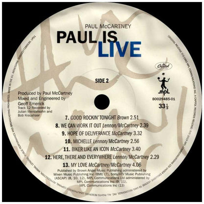 PAUL MCCARTNEY - PAUL IS LIVE (2LP) | VINILO