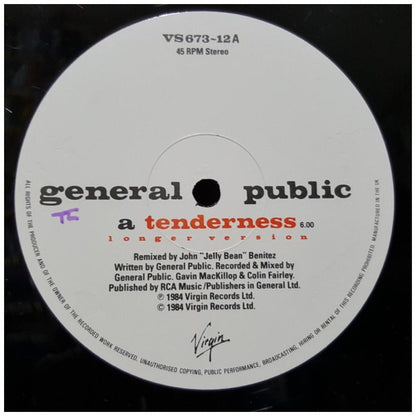GENERAL PUBLIC - TENDERNESS | 12" MAXI SINGLE VINILO USADO