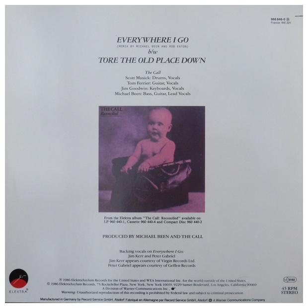 THE CALL - EVERYWHERE I GO | 12" MAXI SINGLE USADO