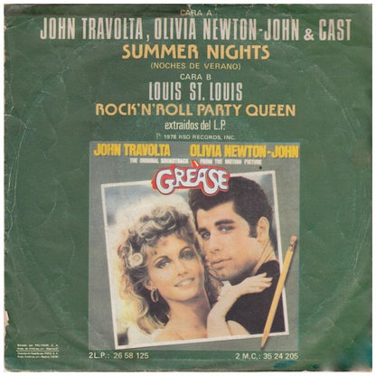 OLIVIA NEWTON JOHN & JOHN TRAVOLTA - GREASE | 7" SINGLE USADO