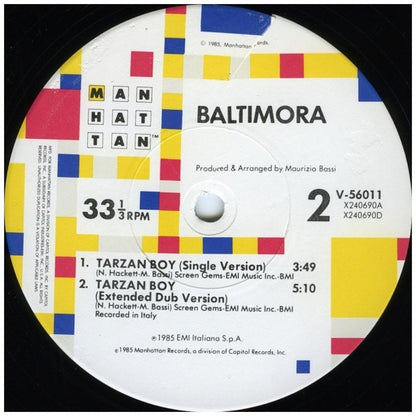 BALTIMORA - TARZAN BOY (PROMO COPY) | 12" MAXI SINGLE VINILO USADO