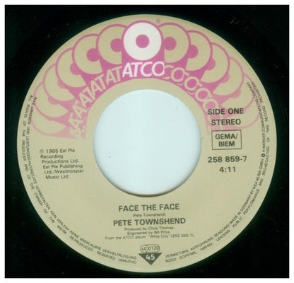PETE TOWNSHEND - FACE THE FACE | 7   SINGLE VINILO USADO