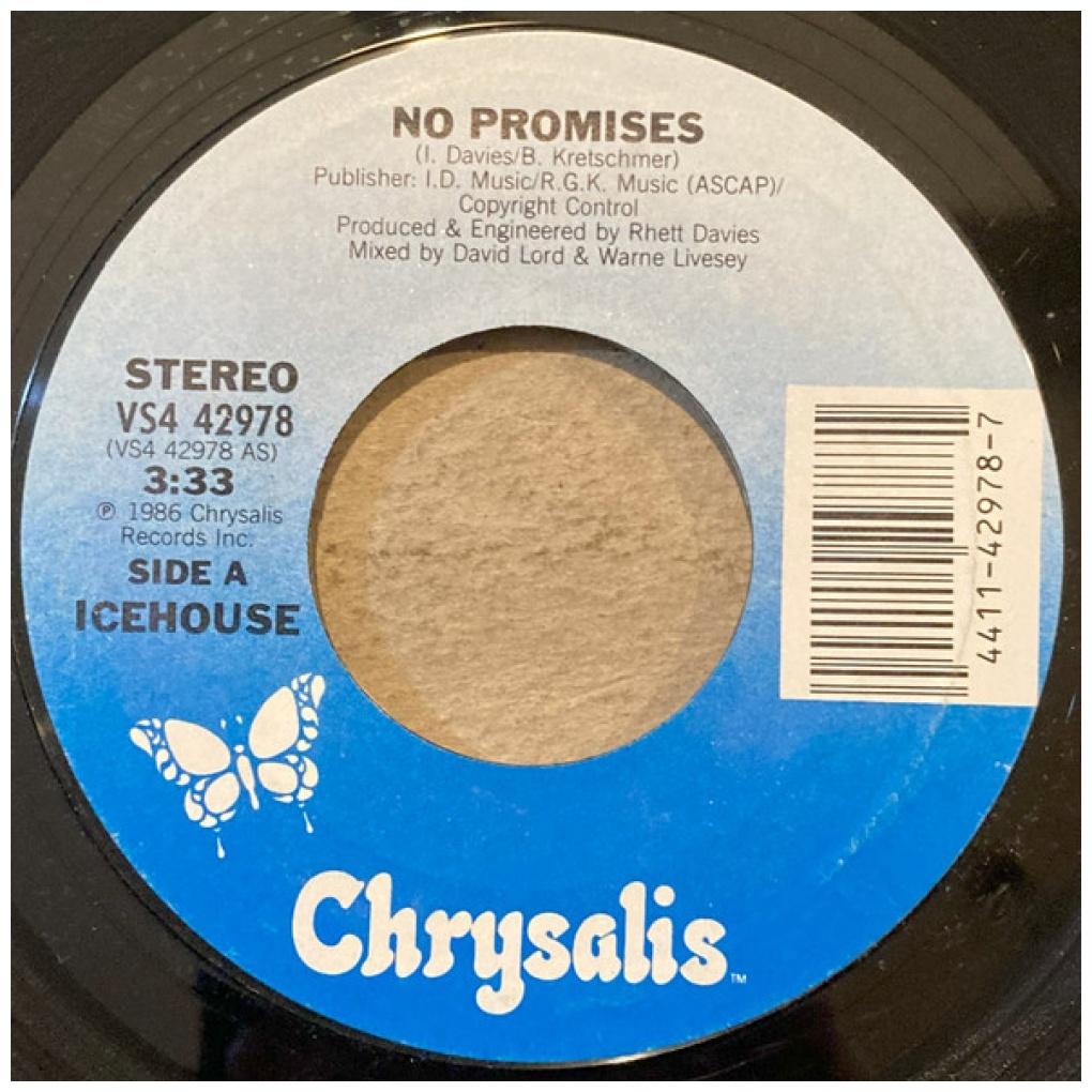 ICEHOUSE - NO PROMISES | 7" SINGLE USADO