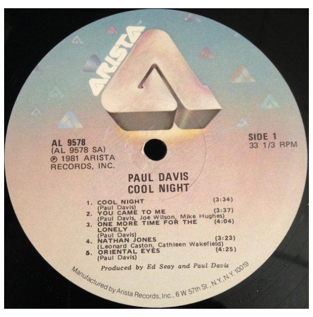 PAUL DAVIS - COOL NIGHT | VINILO USADO