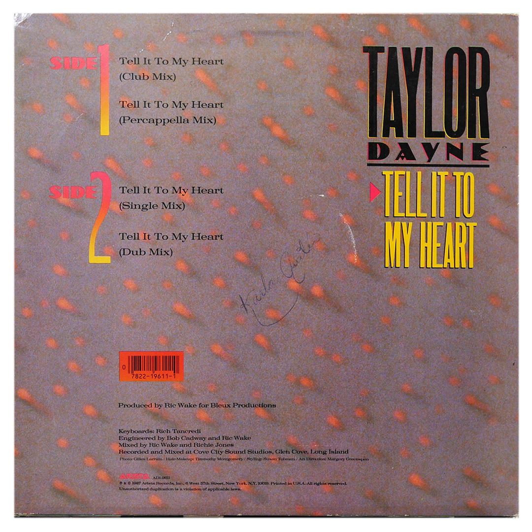TAYLOR DAYNE  - TELL IT TO MY HEART | 12" MAXI SINGLE USADO