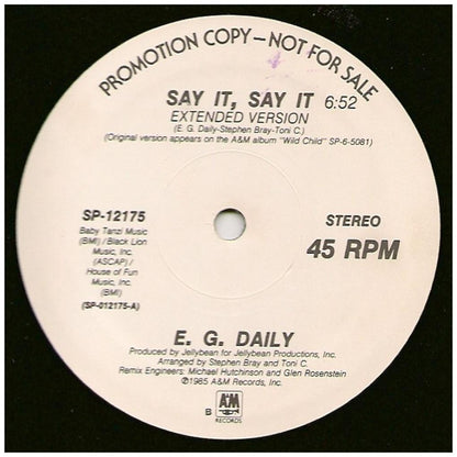 E.G. DAILY - SAY IT, SAY IT | 12" MAXI SINGLE VINILO USADO