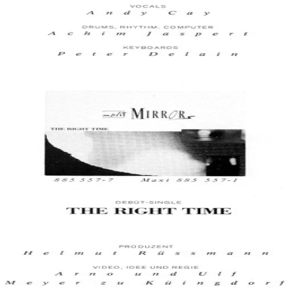 SPLIT MIRRORS - THE RIGHT TIME | 12'' MAXI SINGLE USADO