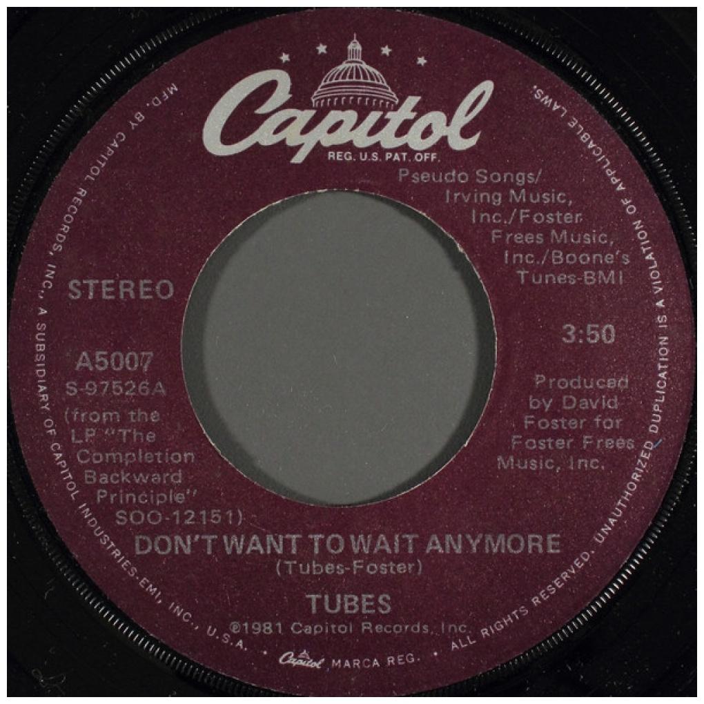 TUBES - DON'T WANNA TO WAIT ANYMORE | 7" SINGLE USADO