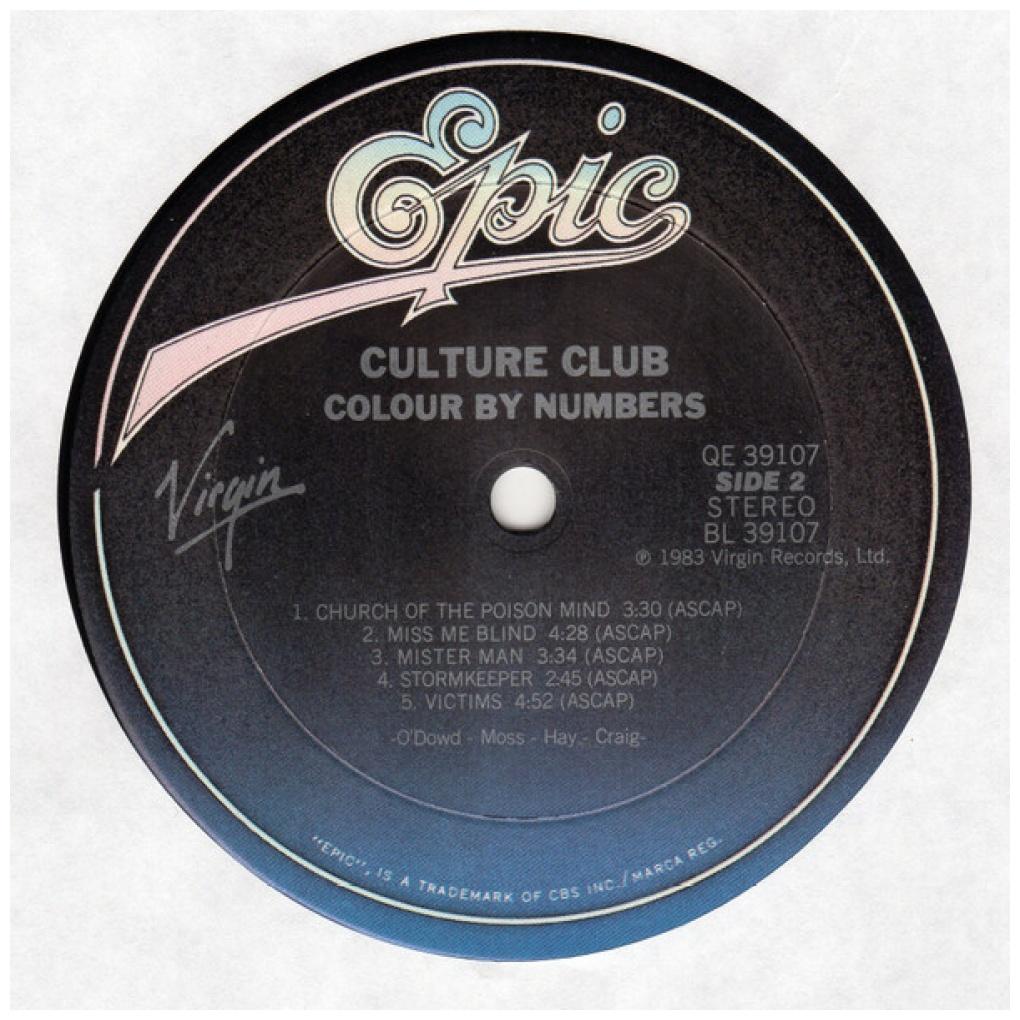 CULTURE CLUB - COLOUR BY NUMBERS | VINILO USADO