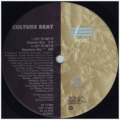CULTURE BEAT - GOT TO GET IT | 12" MAXI SINGLE VINILO USADO