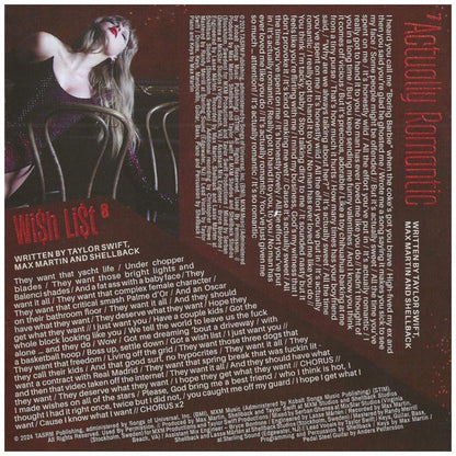 TAYLOR SWIFT - LIFE OF A SHOWGIRL (SWEAT & VANILLA PERFUME W/ POSTER) | CD