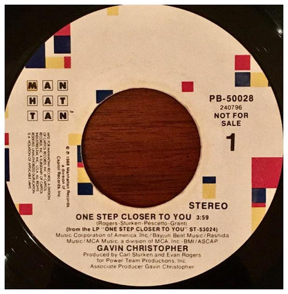 GAVIN CHRISTOPHER - ONE STEP CLOSER TO YOU | 7" SINGLE VINILO USADO