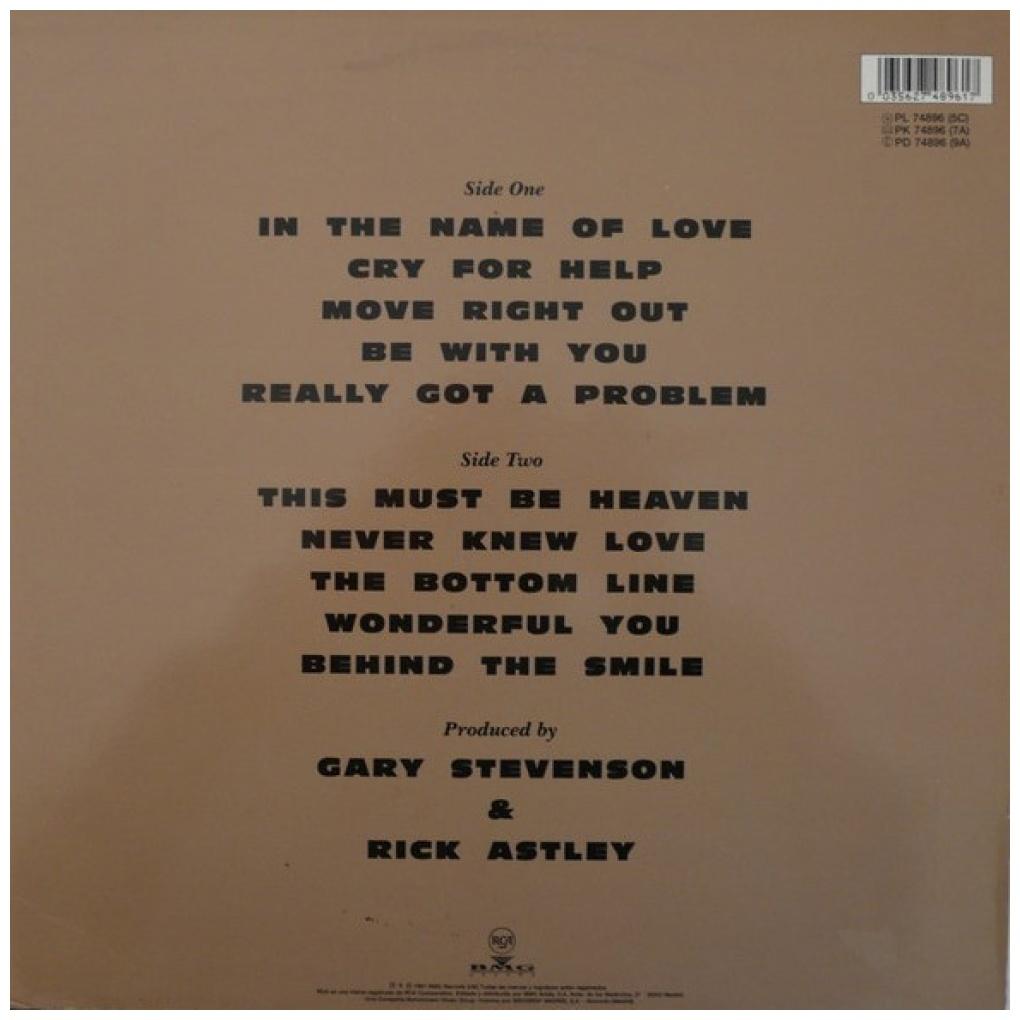 RICK ASTLEY - FREE | VINILO USADO