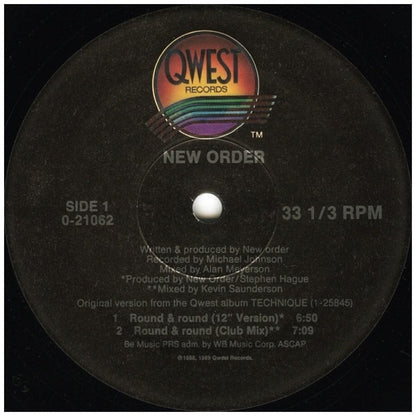 NEW ORDER - ROUND & ROUND | 12'' MAXI SINGLE USADO