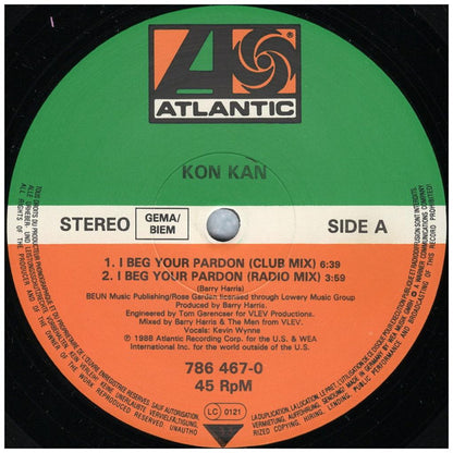 KON KAN - I BEG YOUR PARDON | 12'' MAXI SINGLE USADO