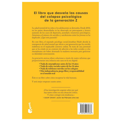 LA GENERACIÓN ANSIOSA (TAPA BLANDA ) - JONATHAN HAIDT | LIBRO