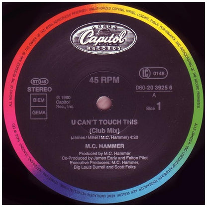 MC HAMMER - U CAN'T TOUCH THIS | 12'' MAXI SINGLE USADO