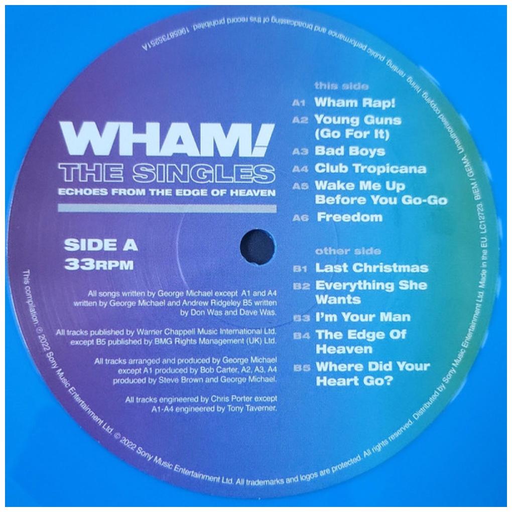 WHAM - THE ECHOES FROM THE EDGE OF HEAVEN: THE SINGLES (BLUE VINYL) | VINILO