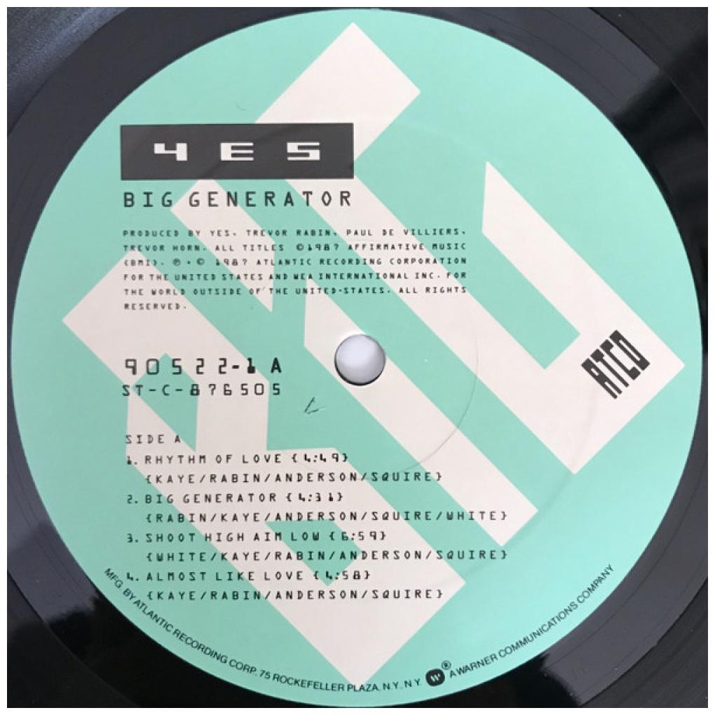 YES - BIG GENERATOR | VINILO USADO