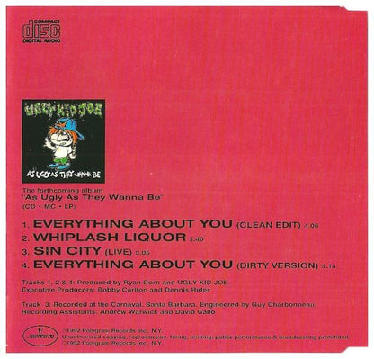 UGLY KID JOE - EVERYTHING ABOUT YOU | CD SINGLE USADO