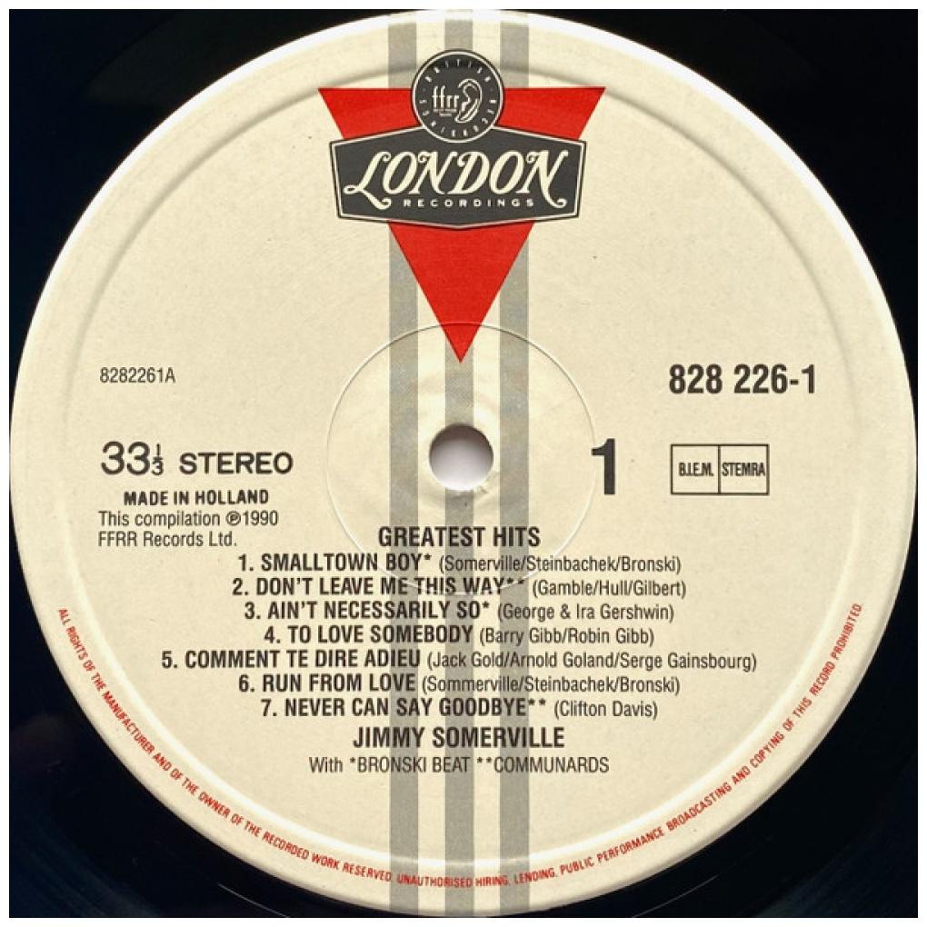 JIMMY SOMERVILLE - THE SINGLES COLLECTION 1984-1990 | VINILO USADO
