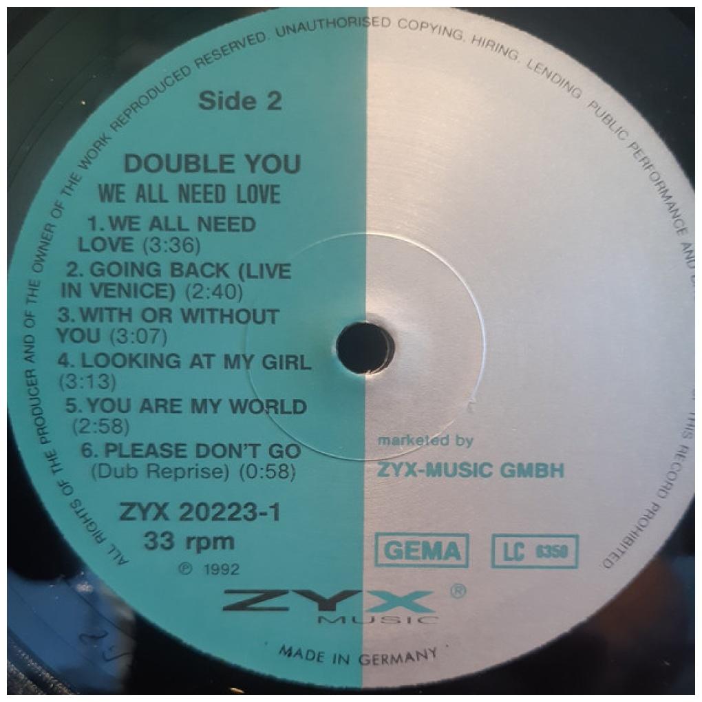 DOUBLE YOU - WE ALL NEED LOVE | VINILO USADO