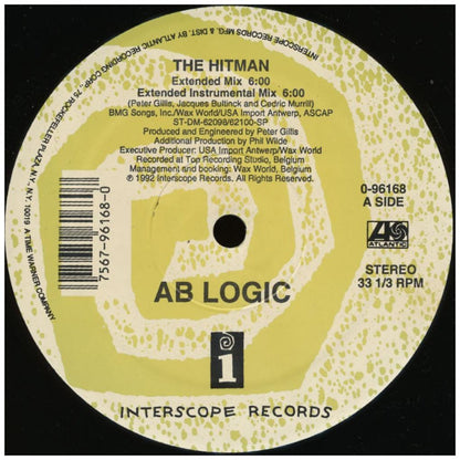 AB LOGIC - THE HITMAN | 12'' MAXI SINGLE USADO